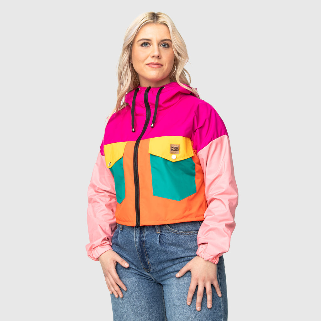 CORTAVIENTO WOMEN CROP PINKADELIC