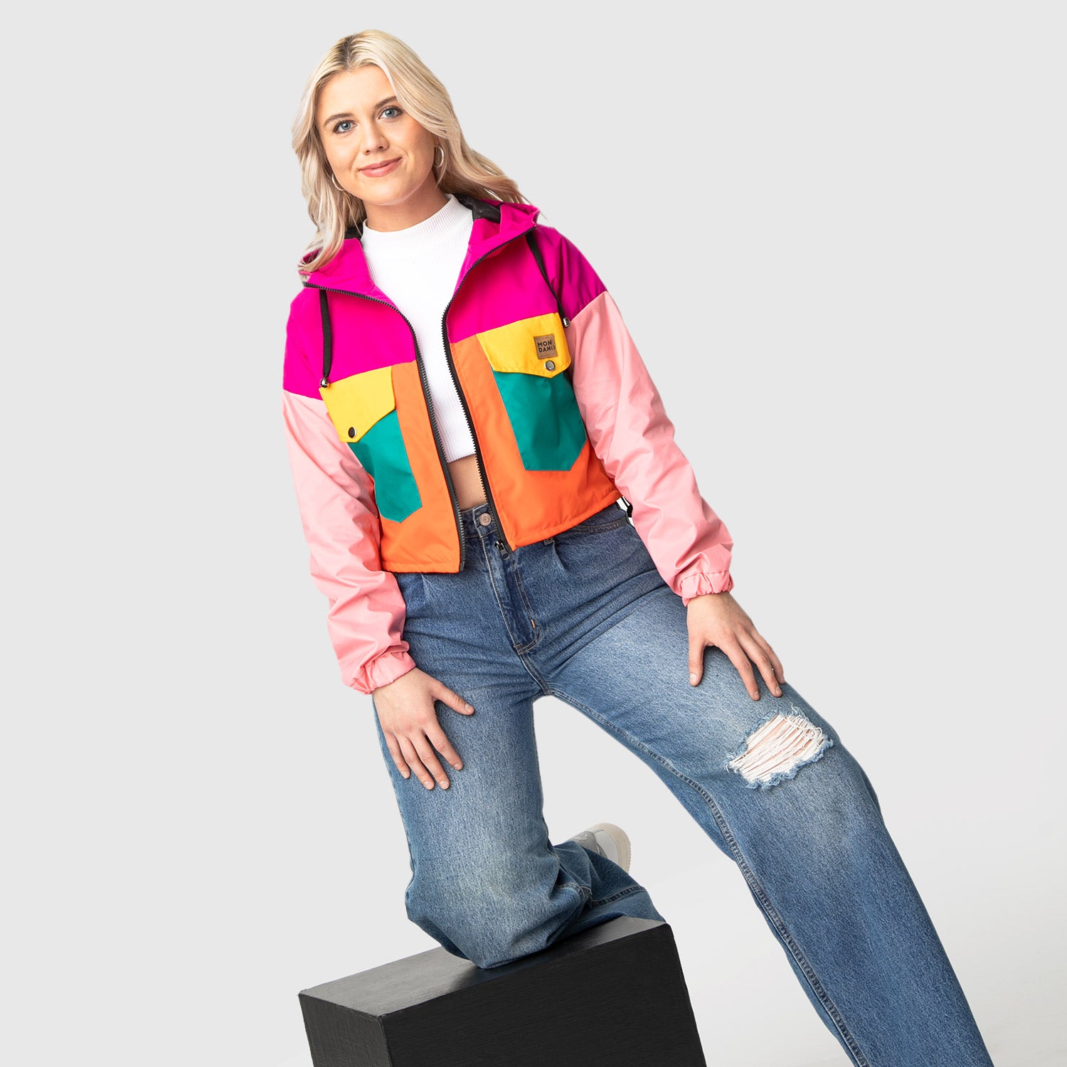 CORTAVIENTO WOMEN CROP PINKADELIC