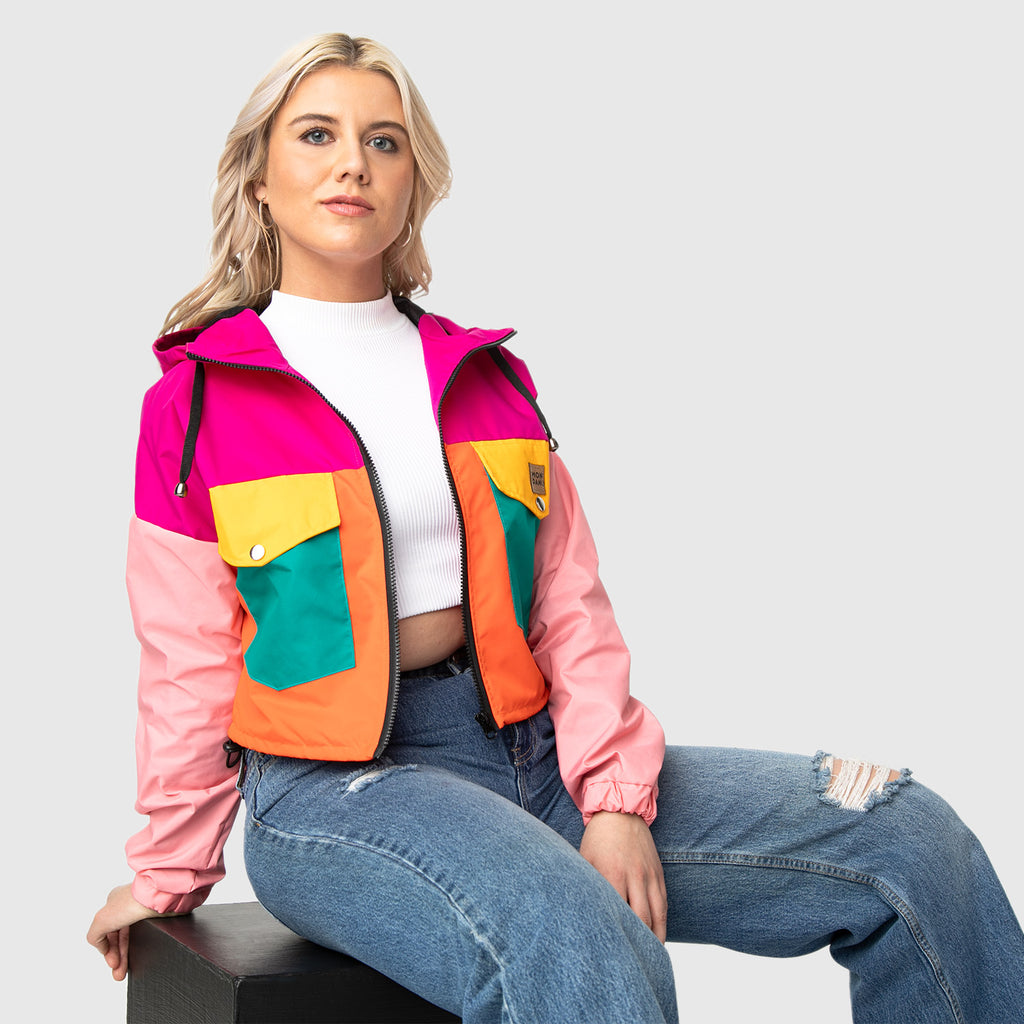 CORTAVIENTO WOMEN CROP PINKADELIC