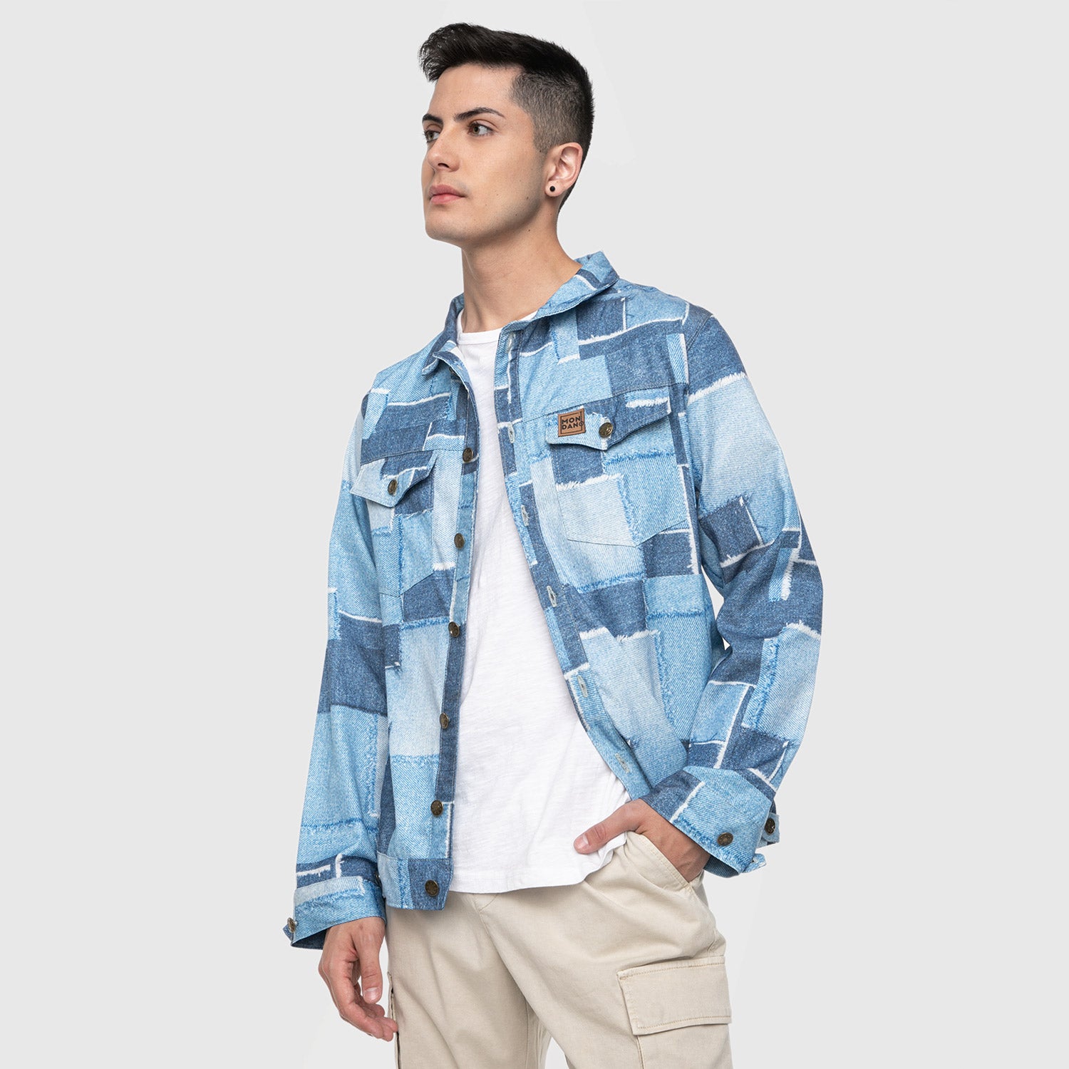 CHAQUETILLA DENIM PARCHES