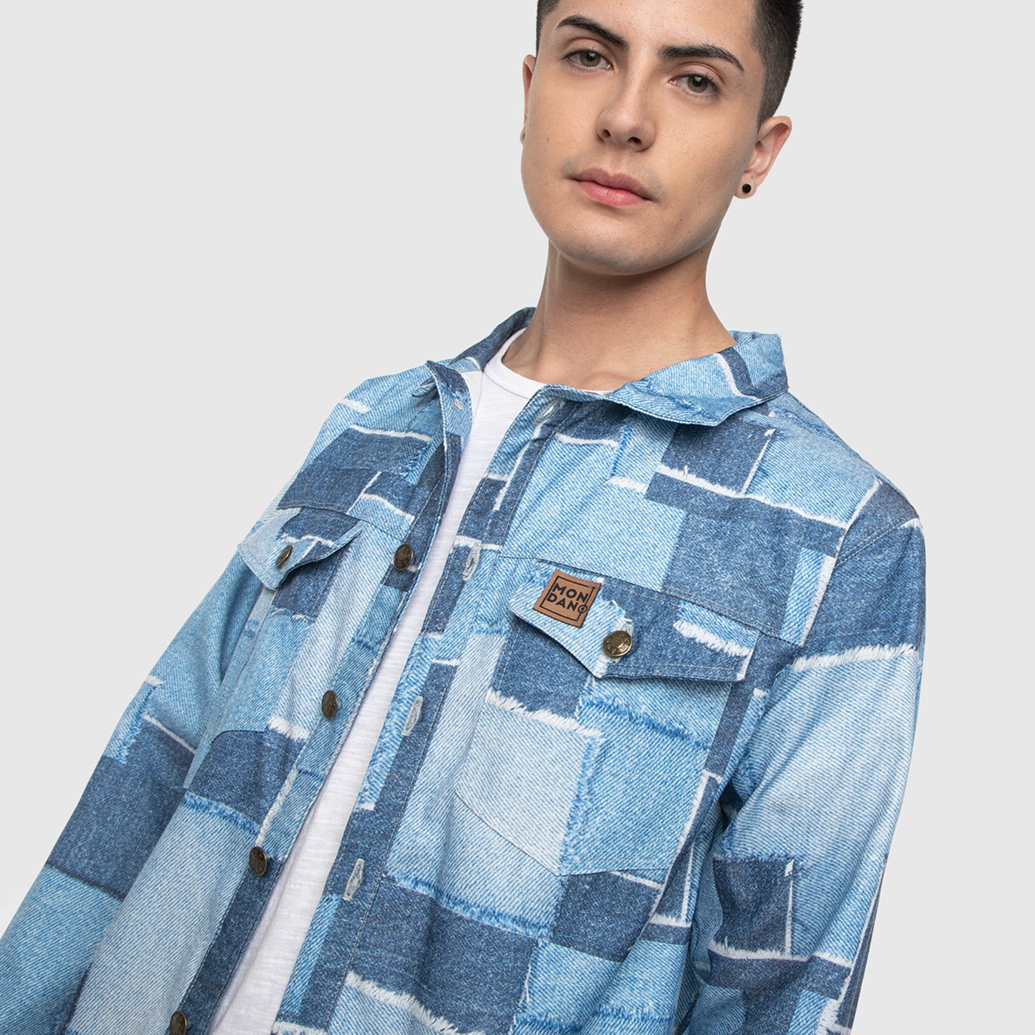 CHAQUETILLA DENIM PARCHES