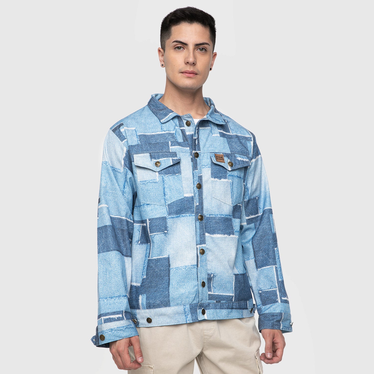 CHAQUETILLA DENIM PARCHES