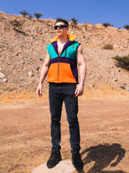 POLERON SIN MANGAS PURPLE / ORANGE