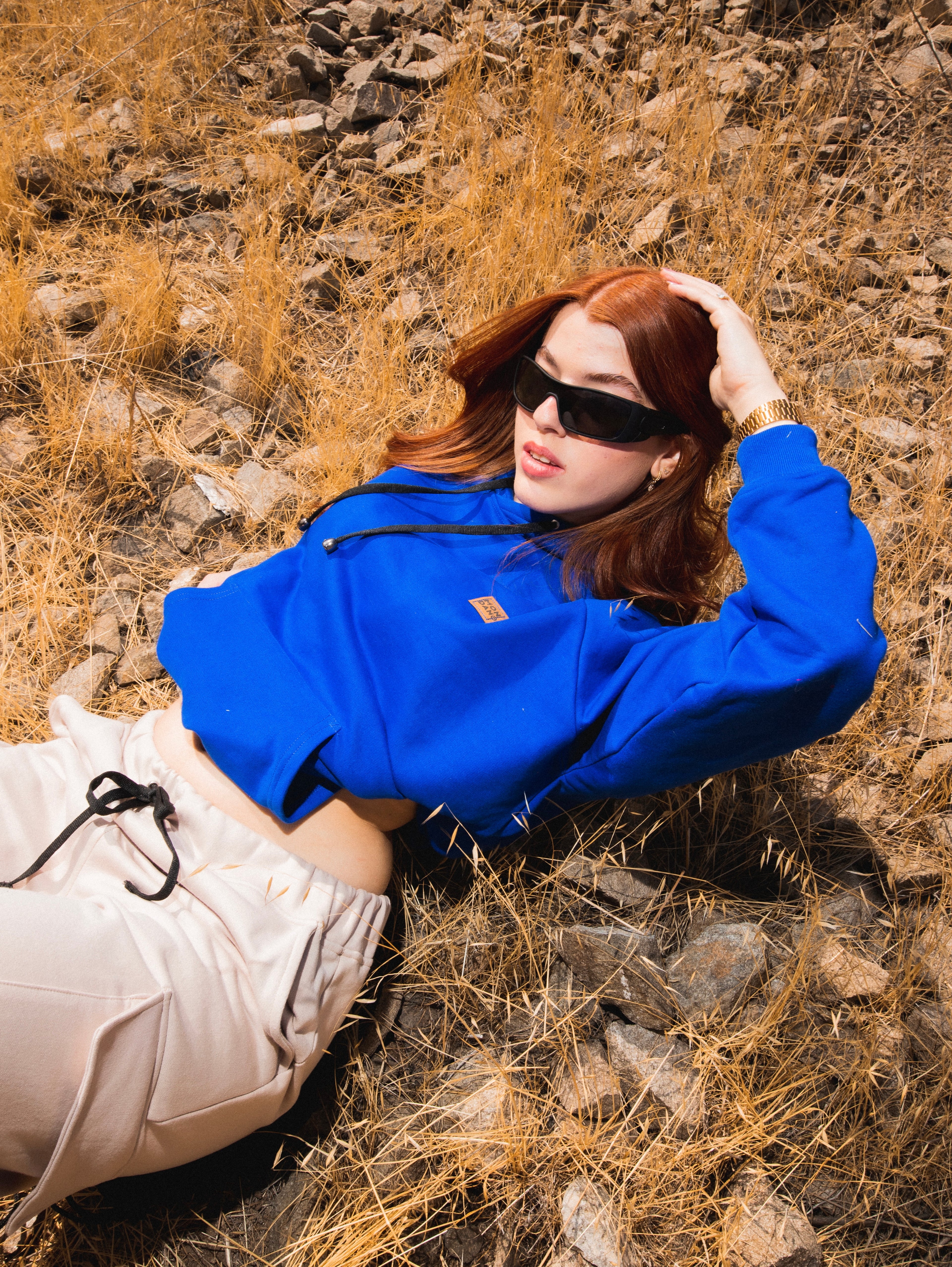 POLERON CANGURO AZUL