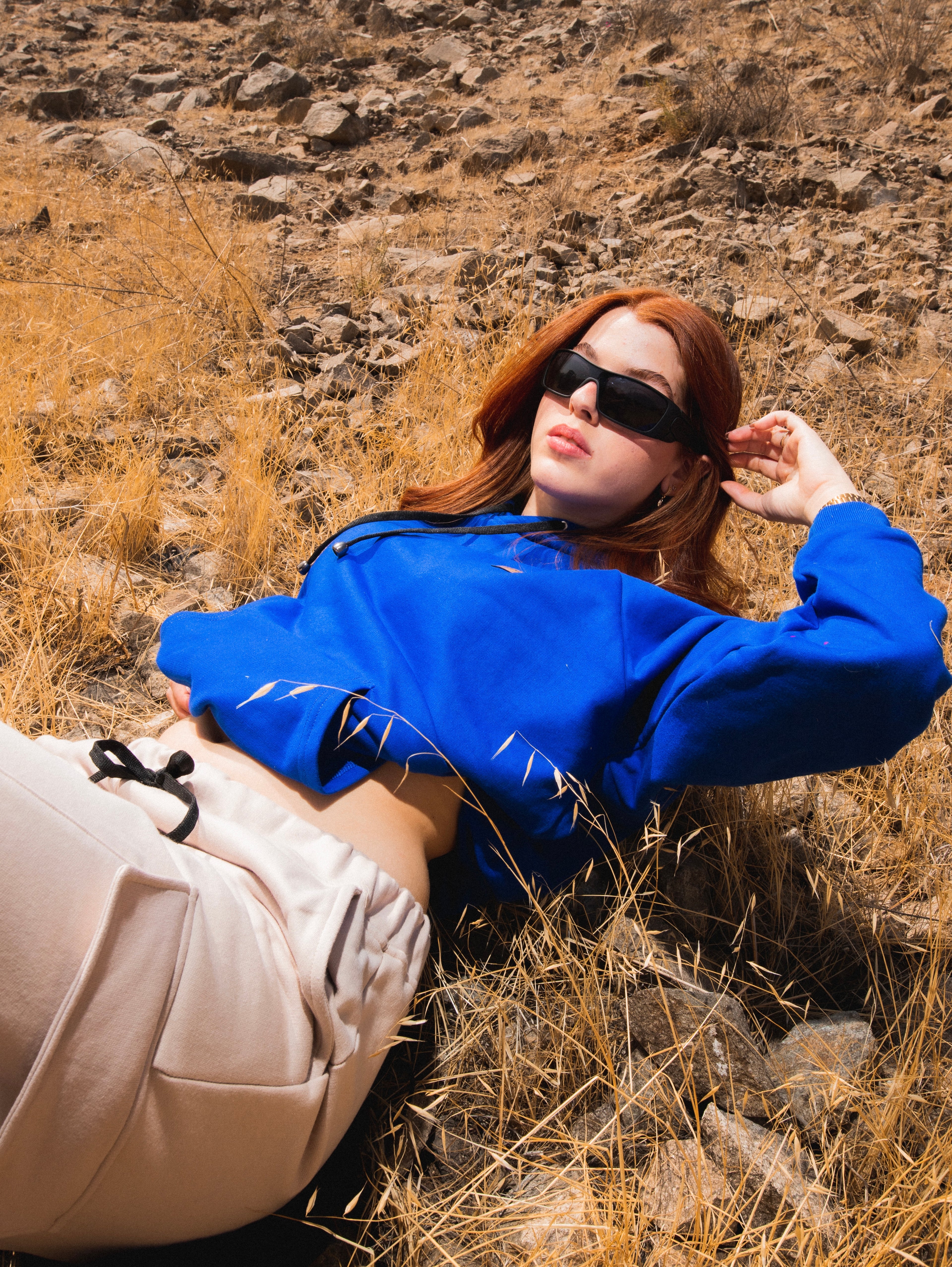 POLERON CANGURO AZUL