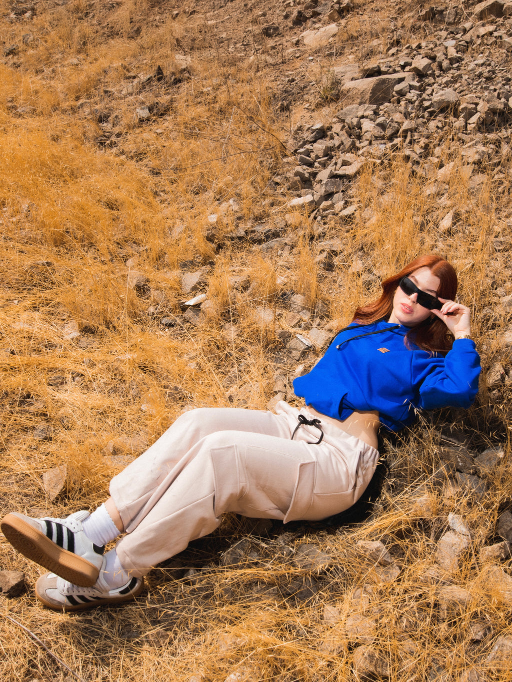 POLERON CANGURO AZUL