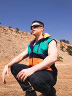 POLERON SIN MANGAS PURPLE / ORANGE