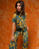 CONJUNTO PAREO-PANTALON ABSTRACT FLOWERS