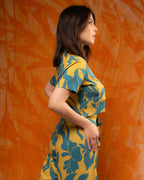 CONJUNTO PAREO-PANTALON ABSTRACT FLOWERS