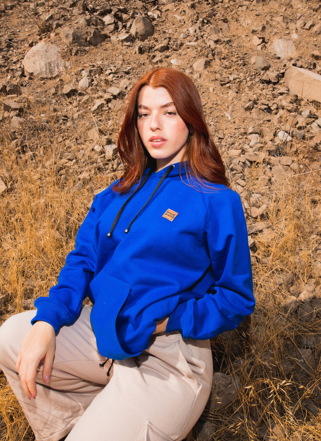 POLERON CANGURO AZUL