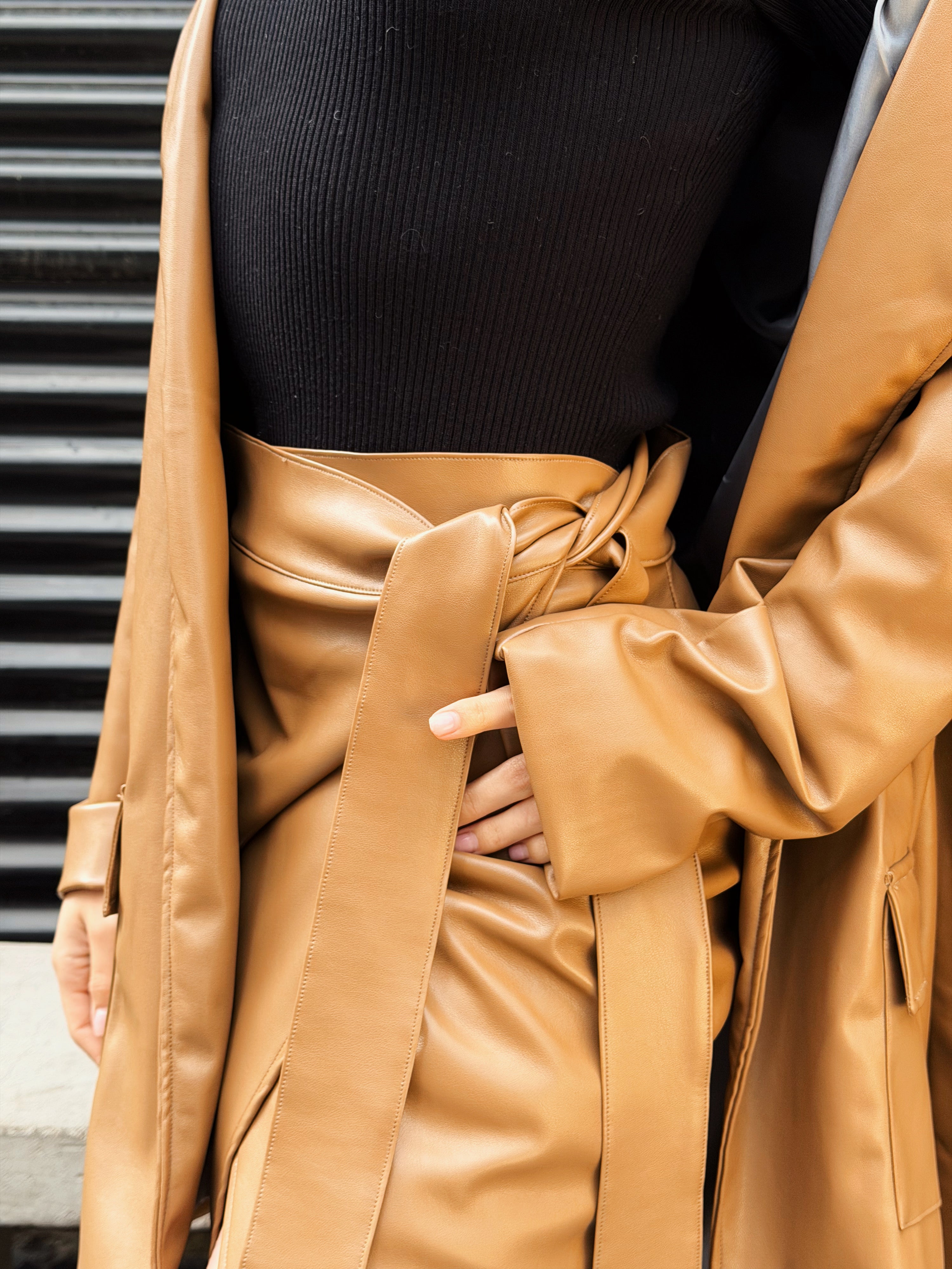 Falda - Camel Leather