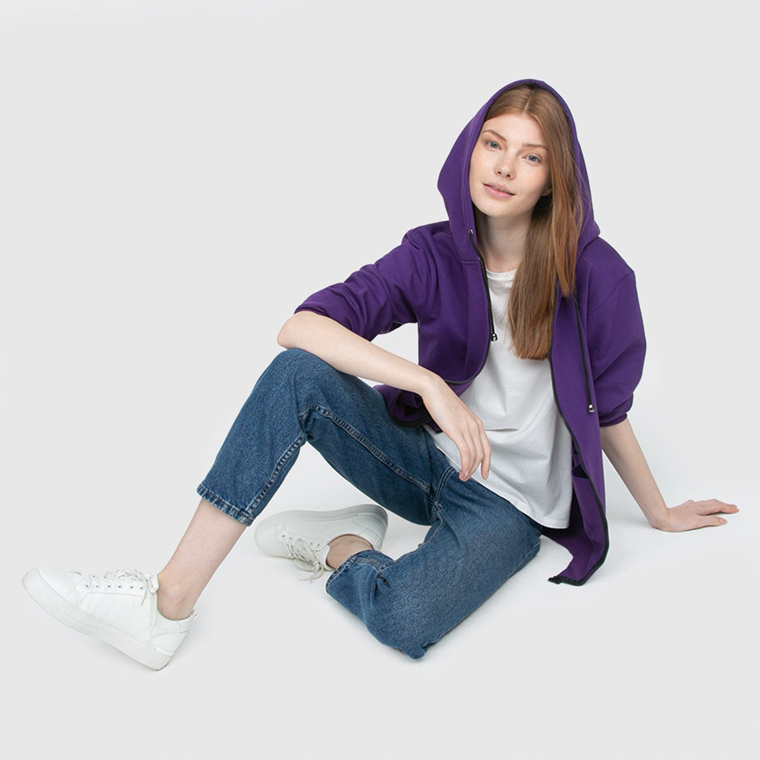 Poleron Hoodie Morado