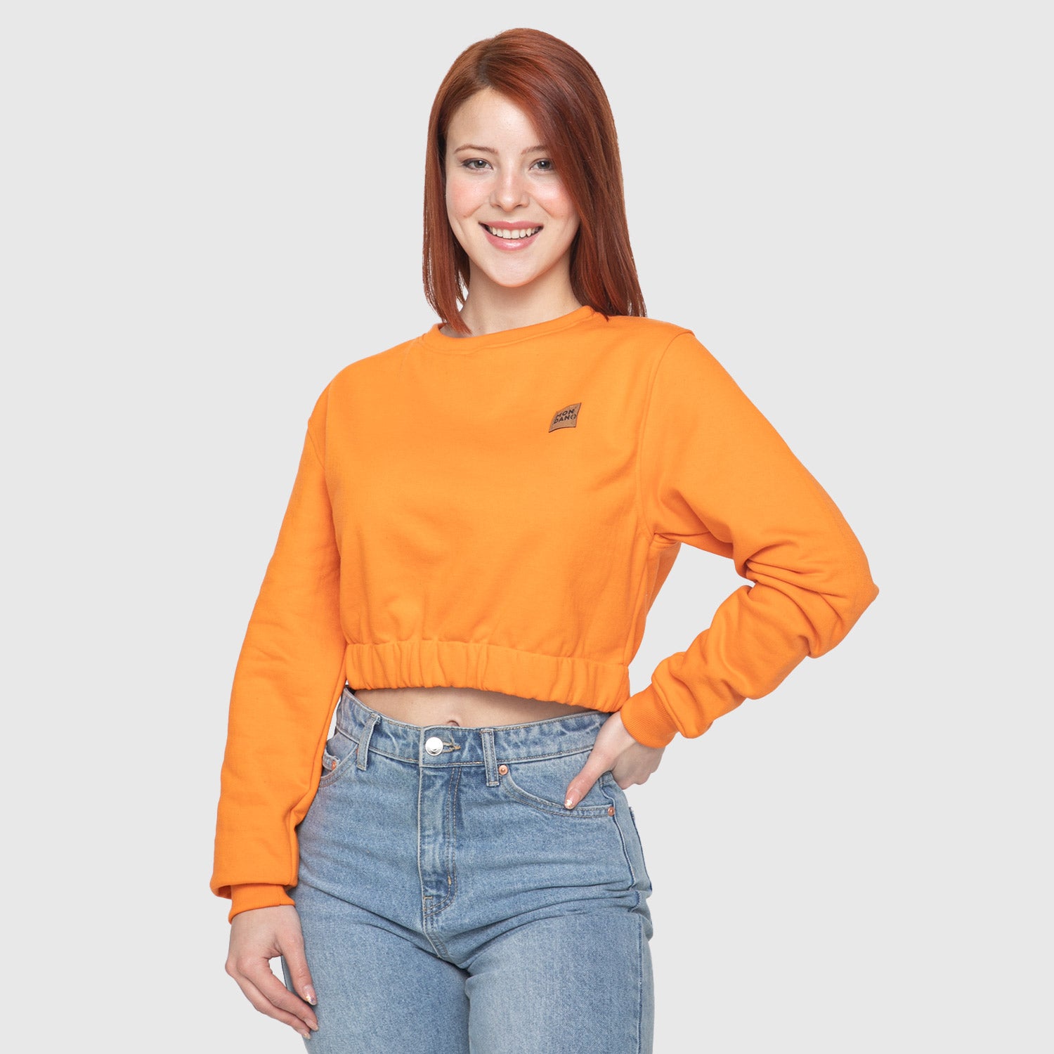 POLERON CROP TOP NARANJA