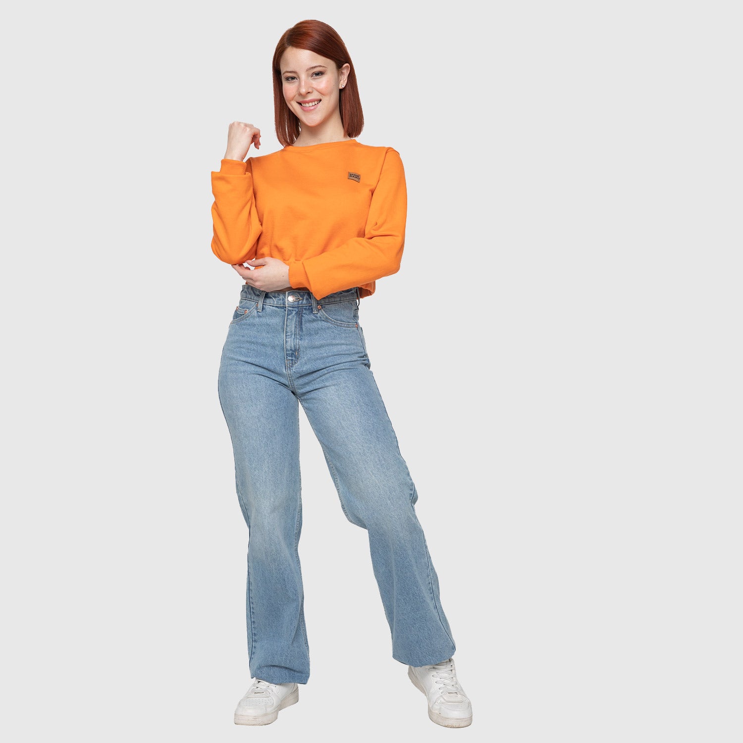 POLERON CROP TOP NARANJA