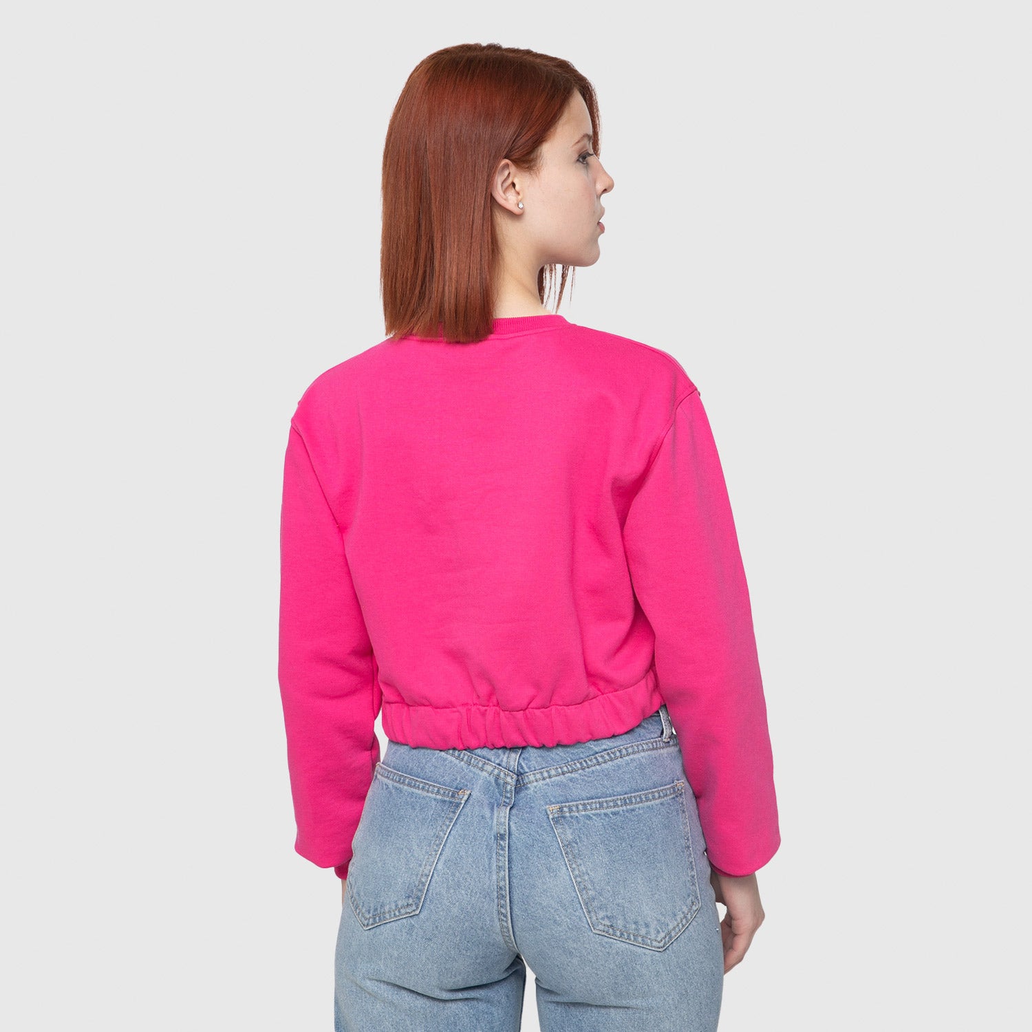 POLERON CROP TOP FUCSIA Imagen secundaria del producto
