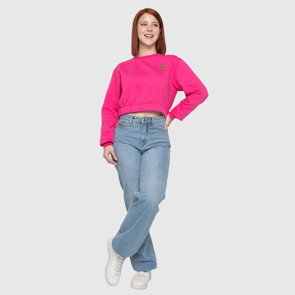 POLERON CROP TOP FUCSIA