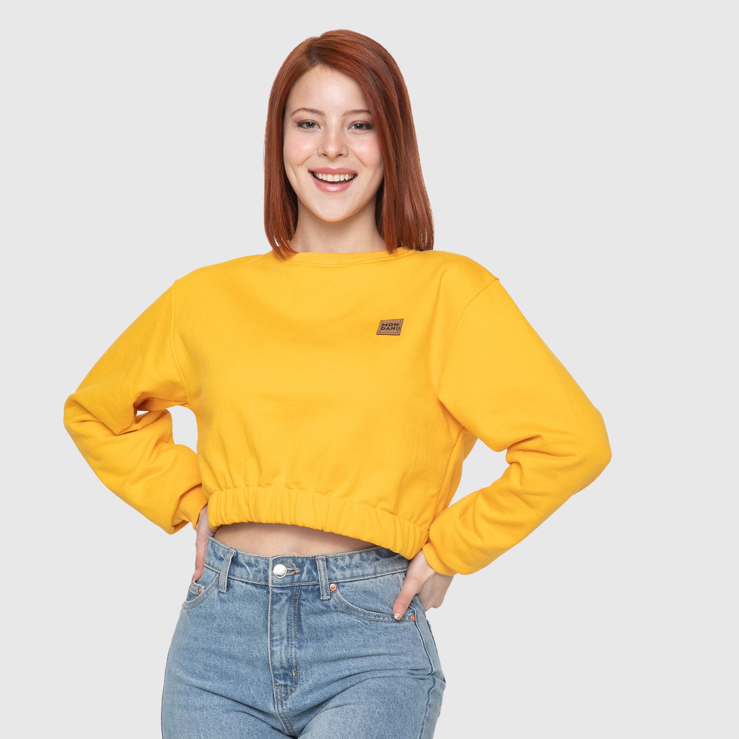 POLERON CROP TOP AMARILLO Imagen principal del producto