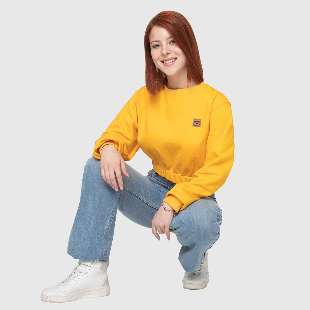 POLERON CROP TOP AMARILLO